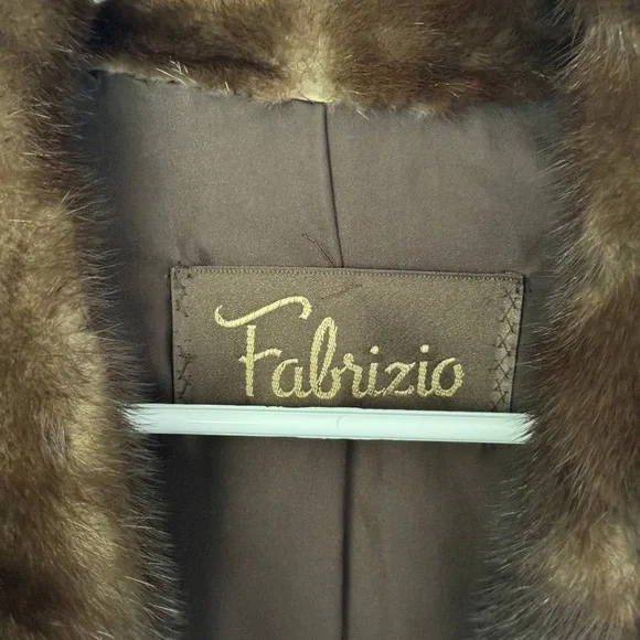 Vintage Fabrizio Classic MINK fur Jacket Brown Medium Coat - Picture 4 of 12